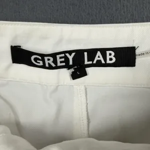 Grey Lab Cargo Pants Womens L White Wide Leg Cotton Twill Utility Pockets Casual thumbnail 4