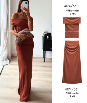 Zara NWT STRAPLESS TOP in Terracotta. Size Small thumbnail 3