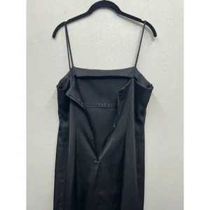 Vintage Byer Too Mini Black Dress Size 11 medium 90's Y2K HOCO Bow Satin USA thumbnail 6