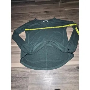 Abercrombie & Fitch Dark Teal V-Neck Long Sleeve Top thumbnail 5