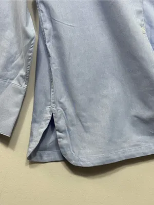 Martha Stewart women’s the relaxed classic fit Light Blue Button-Down Shirt NWT thumbnail 7