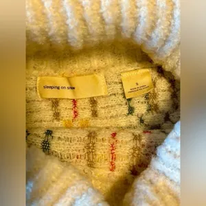 Anthropologie Sleeping on Snow Cream Sweater Pullover thumbnail 7