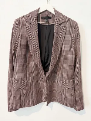White House Black Market Plaid Signature Blazer Plus Size 14 Academia Corporate thumbnail 9