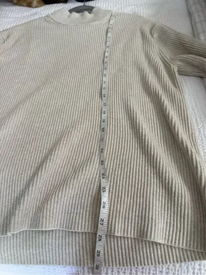 Banana Republic Women's 100% Organic Cotton Mockneck Sweater Size Large Cream thumbnail 6