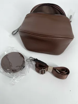 Brown Crossbody Saddle Bag‎ with Coin Pouch - Women thumbnail 9