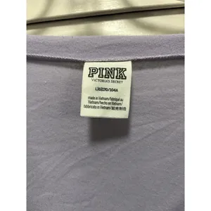 VS PINK Lavender/Gray V Neck Long Sleeve Top Size L‎ Oversized Lightweight thumbnail 4