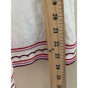 Madewell Embroidered Sandblossom Top in white cotton gauze‎ Women’s XS Oversized thumbnail 8
