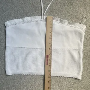 Meshki Knit Tube Top Scalloped Edges Cottagecore Boho White Women's Size Large thumbnail 8