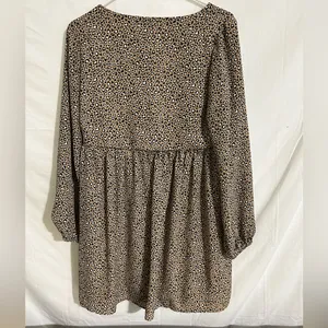 Altar’d State Womens Leopard Print Long Sleeved Mini‎ Dress size Medium thumbnail 4