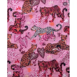 Printfresh Tiger Leopard Print Midi Dress Womens Pink Small thumbnail 12