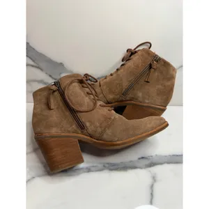 Sofft Women's Brown Suede Lace-Up Corlea Boots Sz 7.5 Zipper Victorian Witchcore thumbnail 5