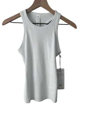 Alo Yoga white Ribbed Devoted Tank XS NWT thumbnail 8