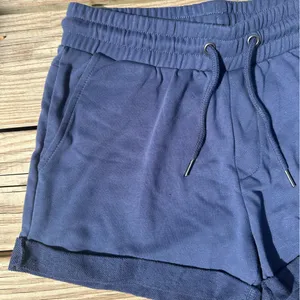 icyzone navy blue women’s sweat shorts with pockets thumbnail 2
