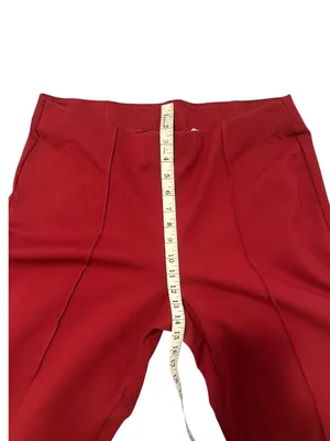 Rafaella Comfort Red Front Seam Pull On Pants 16 Stretch Pintuck Trouser thumbnail 6