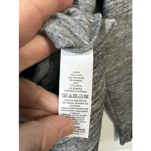 LL Bean Pullover Top Womens Large Gray Space Dye Long Sleeve Tunic 511671 thumbnail 7