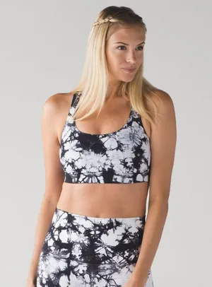Lululemon Energy Bra Shibori Black White thumbnail 1
