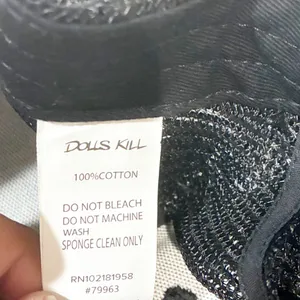 Dolls Kill Black‎ One Size Adjustable Mesh Trucker Hat Snapback thumbnail 4