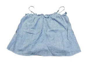 H&M blue and white linen blend tank thumbnail 1
