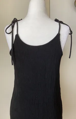 Kendall + Kylie Black Textured Slip Mini Dress thumbnail 3