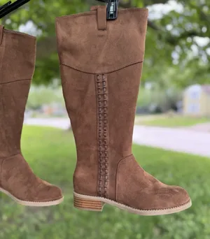 Maurice's Women's Faux Suede Calf Zipper Boots.‎ Size 6M 1 In H Heel Unlined thumbnail 1