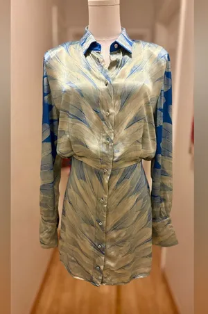 Alexis aqua l/s dress size S thumbnail 1
