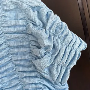 NWT Anthropologie Ruched Baby Doll Top Blue Size XL thumbnail 8