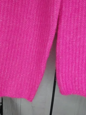 Lilly Pulitzer Hot Pink Glam Pippin Chenille Ribbed Knit Chic ResortWear Sweater thumbnail 5