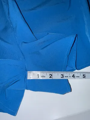 Maurices High Rise Crossover Flyaway Shorts Blue 3” Pull On Athleisure thumbnail 9