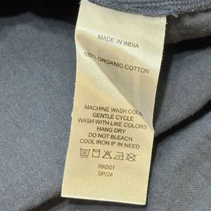 Quince Organic Cotton Gauze Roll Sleeve Shirt Indigo Blue Small Peasant thumbnail 6