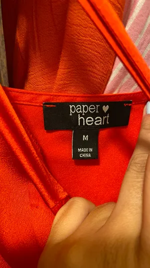 Paper Heart Red Silk Maxi Dress thumbnail 2
