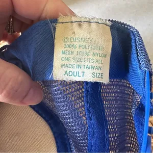 Vintage Walt Disney World Unisex Embroidered Snap Back Hat Blue Red Gold thumbnail 8