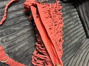 Source Unknown Fringed Shoulder Bag in Pink thumbnail 2
