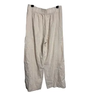 Free People Day’s End Linen Pull On Wide Leg Pants Women’s Medium Beige thumbnail 2