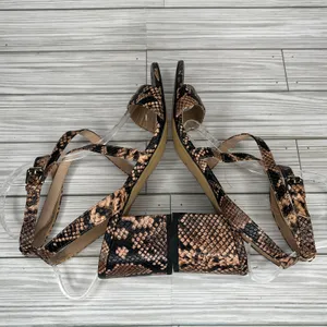 Sam Edelman Women's Snake Print Sammy Block‎ Heel Strappy Sandals Size 8.5 thumbnail 3