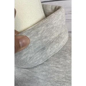 White Fox Los Angeles Quarter Zip Sweatshirt S/M Gray Oversized Pullover￼ thumbnail 4