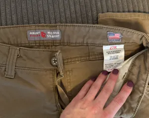 Ariat women’s FR midrise straight canvas pants thumbnail 3