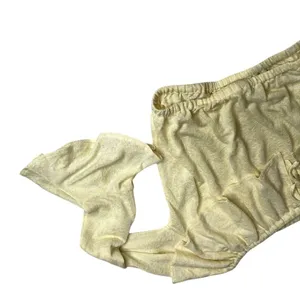 Amuse Society Off The Shoulder Ruffle Crop Top Long Sleeve Yellow Size S‎ thumbnail 3