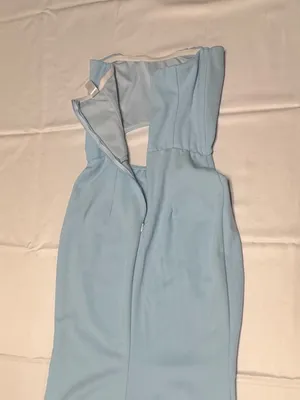 Lucy‎ in the Sky Light Blue Strapless Maxi Dress - Size S - NEW Without Tags. thumbnail 10
