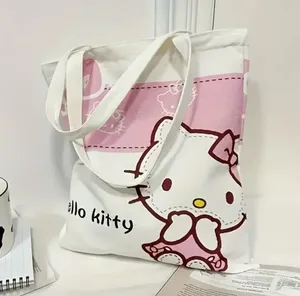 Hello Kitty Canvas Tote Bag - Shoulder Bag with A4 Folder thumbnail 1