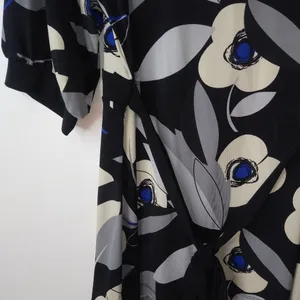 Maurices 1X Black Blue Flowers Top Plus thumbnail 5