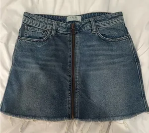 Free People Mini Skirt Denim thumbnail 1