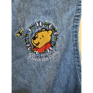 Vintage Winnie the Pooh denim overall dress Size Small Pinafore thumbnail 4
