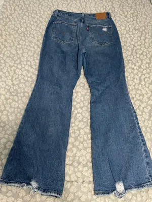Levi’s Dark Wash 70s Flare Jeans High-Rise 29 thumbnail 4