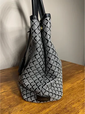 Lauren Ralph Lauren Millbrook Market Tote Geometric Preppy thumbnail 4