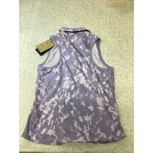 Nike‎ Womens Dri-FIT Golf Polo Sleeveless Purple Abstract Slim Fit FZ6891-533 S thumbnail 5