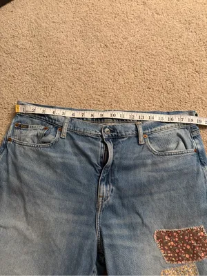 Polo by Ralph Lauren women’s patchwork distress denim slim boyfriend jeans sz 32 thumbnail 15