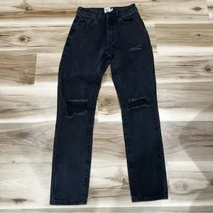 Princess Polly Black Distressed Jeans Women’s 0 thumbnail 2