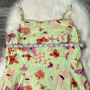 Lilly Pulitzer Vintage White Label Demi Dress Bonjour Palm Green Butterfly Print thumbnail 6