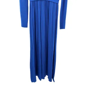 NEW Anthropologie The Thea Twofer Sweater Maxi Dress‎ Mock Turtle Neck M Blue thumbnail 6