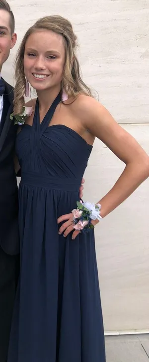 Camille La Vie Navy Formal Dress thumbnail 1